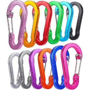 Multi-Pack Aluminum Carabiner Clips, 2" Ultra-Light Spring & Locking for Key,Hiking, Outdoor Activities in Saudi Arabia