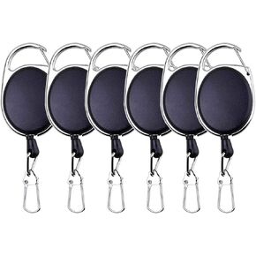 6PCS Fishing Zinger Retractors with 360 Degree Rotation Buckle for Fishing Climbing Hiking Outdoor Sports in Saudi Arabia