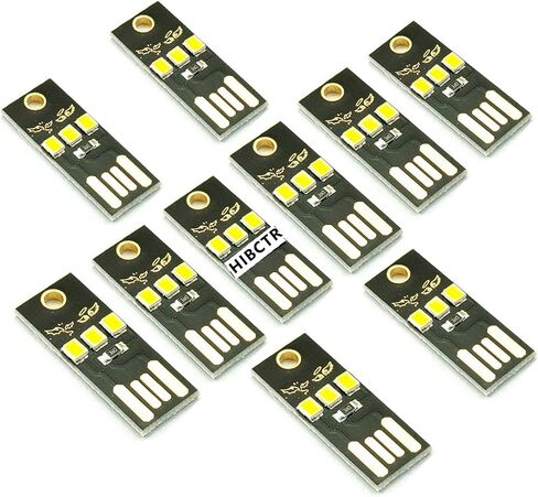10 حزمة Super Mini USB Light Ultra Slim 0.2w LED للكمبيوتر المحمول/لوحة المفاتيح/التخييم ، 2835 مصباح USB المحمول رقاقة بدون إشعاع in Saudi Arabia