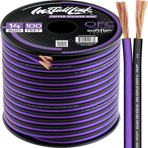 Install Link 14 AWG Gauge Speaker Wire Cable (OFC), 100-Feet, Car or Home Theater in Saudi Arabia