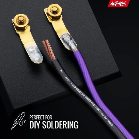 Install Link 14 AWG Gauge Speaker Wire Cable (OFC), 100-Feet, Car or Home Theater in Saudi Arabia