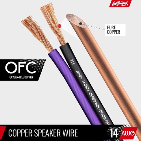 Install Link 14 AWG Gauge Speaker Wire Cable (OFC), 100-Feet, Car or Home Theater in Saudi Arabia