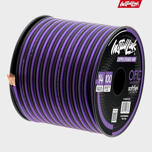Install Link 14 AWG Gauge Speaker Wire Cable (OFC), 100-Feet, Car or Home Theater in Saudi Arabia
