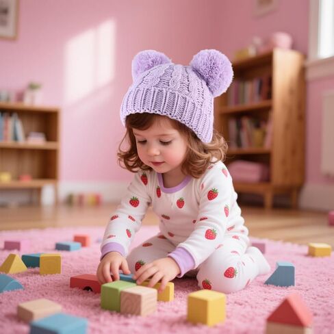 Yuoahcn Baby Girl Beanie Winter Baby Boy Hat Pom pom Warm Infant Toddler Cold Hats in Saudi Arabia