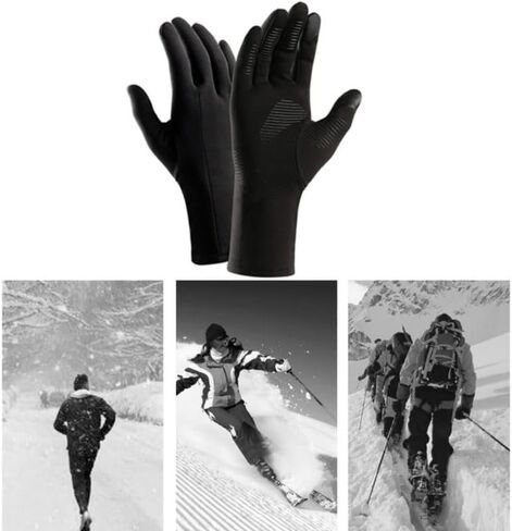 Outdoor Winter Warm Skiing Gloves Windproof Touchscreen Unisex Bike Climbing Sports Polyester Hands Protector in Saudi Arabia