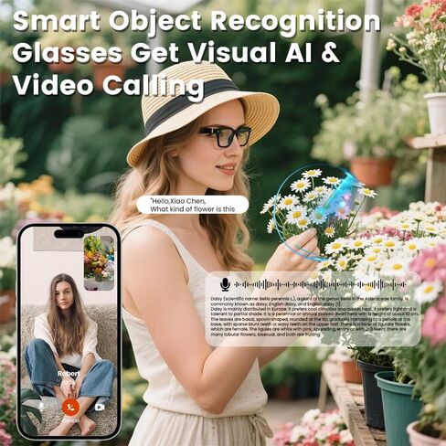 Ai Smart Glasses with Camera and Bluetooth Blue Light Blocking Smartglasses Sunglasses High-definition Shooting 2K 1080P Anti-Shake Video Recording Image Recognition Translation Voice Broadcast in Saudi Arabia