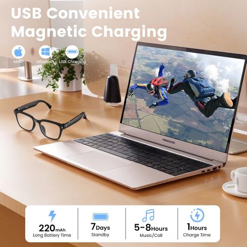 Ai Smart Glasses with Camera and Bluetooth Blue Light Blocking Smartglasses Sunglasses High-definition Shooting 2K 1080P Anti-Shake Video Recording Image Recognition Translation Voice Broadcast in Saudi Arabia