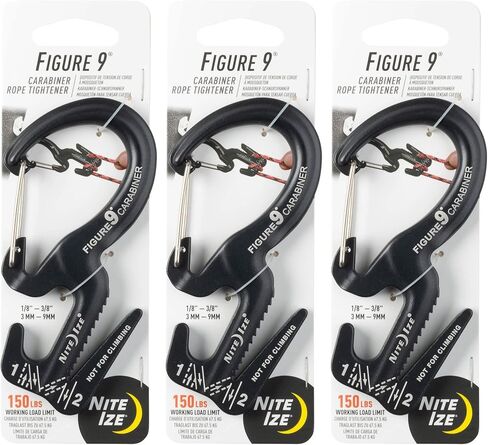 Nite Ize Figure 9 Carabiner Large Rope Tightener Aluminum Tie Down Tool (3-Pack) in Saudi Arabia
