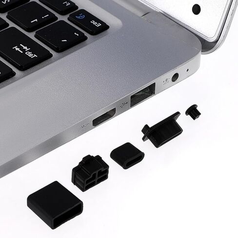 50 pcs 7 أنواع غطاء قابس USB الغبار ، سليكون USB C غبار المقابس المقاومة للهواتف المحمولة لـ USB-A أنثى/ذكر ، Type-C ، HDMI ، 3.5 ملم سماعة الرأس ، RJ45 Ethernet Protector Stoppers in Saudi Arabia