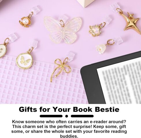 8pcs Colorful Dust Plug Charm for Type C/USB C, 8 Styles Cute Anti-Dust Charging Port Protectors Compatible with Kindle, Phones & E-Readers in Saudi Arabia