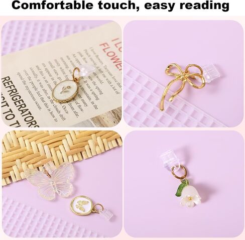 8pcs Colorful Dust Plug Charm for Type C/USB C, 8 Styles Cute Anti-Dust Charging Port Protectors Compatible with Kindle, Phones & E-Readers in Saudi Arabia