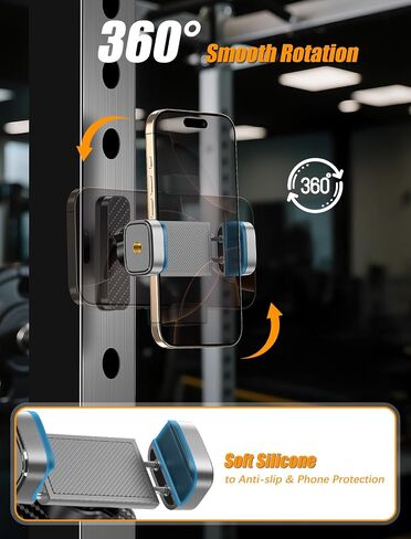 Gym Magnetic Phone Holder【Strong Magnets】- 360 Adjustable Magnetic Phone Mount, Phone Holder Gym Accessories for Men Women Compatible with All Smartphones 4.7-7" in Kuwait