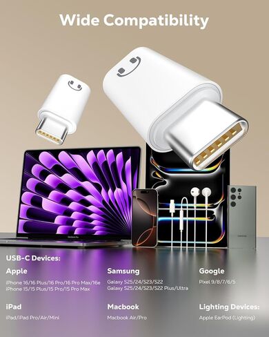 MoKo Lightning to USB C Adapter for Headphones with Line Control, Lightning to USB C Adapter Audio for iPhone 16e/iPhone 16/15 Pro Max Plus, Not for Charging/Data Transfer/Lavalier Mic/Speakers in Saudi Arabia