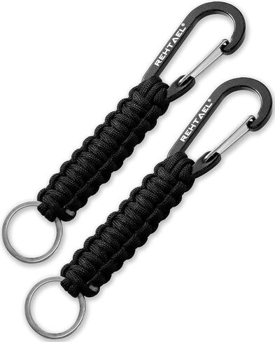 Carabiner Key Chain, Braided Paracord Rope Keychain Clip, Heavy Duty Keychain Lanyard for Backpack Camping Hiking in Kuwait