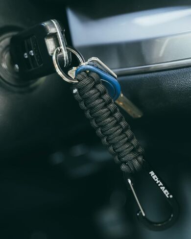 Carabiner Key Chain, Braided Paracord Rope Keychain Clip, Heavy Duty Keychain Lanyard for Backpack Camping Hiking in Kuwait