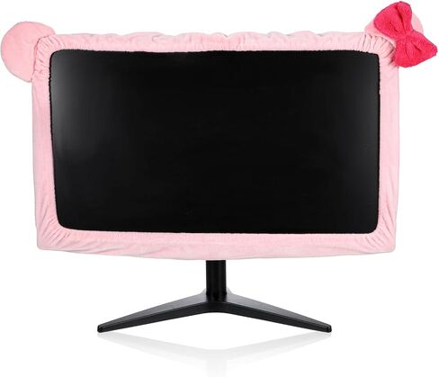 22 "-27" غطاء شاشة الكمبيوتر Kawaii مع Cat Ear Lovely مرنة مرونة غلاف الغبار واقي فروي شاشة شاشة شاشة لطيفة in Saudi Arabia