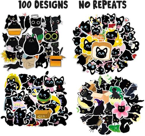 Kathy & Jiggs 100 Funny Cat Meme Stickers - شارات الفينيل المضادة للماء (2-3 بوصة) للمجلة ، الكمبيوتر المحمول ، زجاجة ماء ، لوح التزلج ، الأمتعة - هدية Kawaii للأطفال ، المراهقين ، البالغين in Kuwait