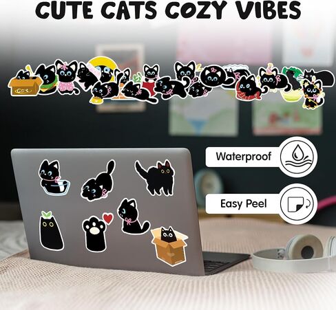 Kathy & Jiggs 100 Funny Cat Meme Stickers - شارات الفينيل المضادة للماء (2-3 بوصة) للمجلة ، الكمبيوتر المحمول ، زجاجة ماء ، لوح التزلج ، الأمتعة - هدية Kawaii للأطفال ، المراهقين ، البالغين in Kuwait