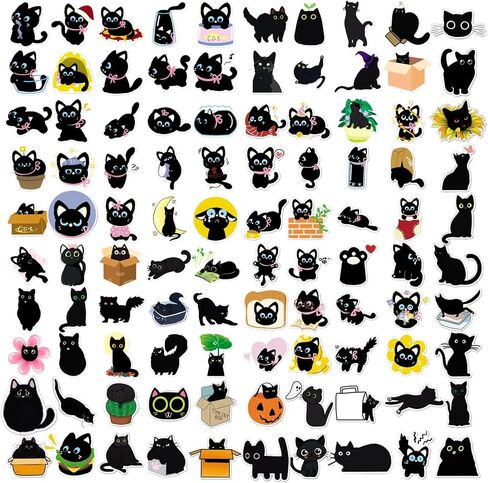 Kathy & Jiggs 100 Funny Cat Meme Stickers - شارات الفينيل المضادة للماء (2-3 بوصة) للمجلة ، الكمبيوتر المحمول ، زجاجة ماء ، لوح التزلج ، الأمتعة - هدية Kawaii للأطفال ، المراهقين ، البالغين in Kuwait