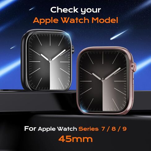 6 pack for Apple Watch Series 9 8 7 Screen Protector 45mm HD Soft EPU Film [Not Glass] iWatch Protector Easy to Install Self-Healing Anti Scratch 0 Bubble HD Touch Sensitive in Kuwait