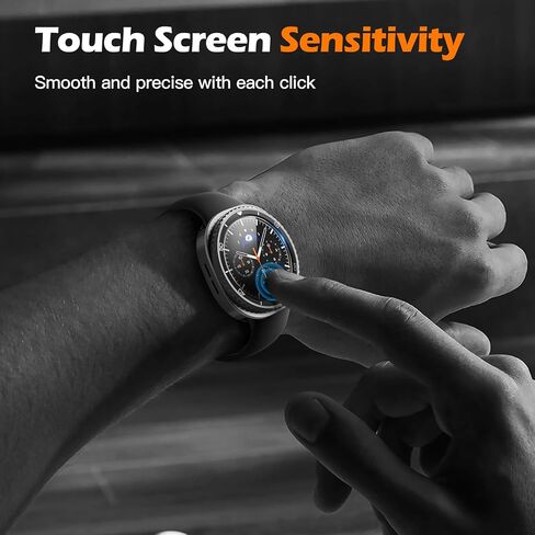 MISXI [واقي شاشة زجاجي مزدحمة من 3 عبوات مع مجموعة أدوات محاذاة تلقائية ، متوافقة مع Samsung Galaxy Watch 8 Classic 46mm ، حماية عازلة للغاية لـ Galaxy Watch8 Classic ، Clear in Kuwait