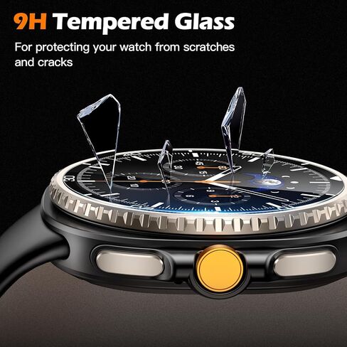 MISXI [واقي شاشة زجاجي مزدحمة من 3 عبوات مع مجموعة أدوات محاذاة تلقائية ، متوافقة مع Samsung Galaxy Watch 8 Classic 46mm ، حماية عازلة للغاية لـ Galaxy Watch8 Classic ، Clear in Kuwait