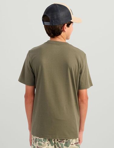 HUK Unisex Kid's Short Sleeve Performance Tee, Fishing T-Shirt, Off The Water-Baked Clay, Medium in Kuwait