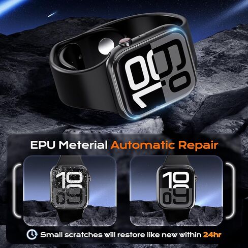 6 pack for Apple Watch Series 9 8 7 Screen Protector 45mm HD Soft EPU Film [Not Glass] iWatch Protector Easy to Install Self-Healing Anti Scratch 0 Bubble HD Touch Sensitive in Kuwait
