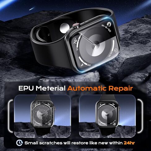 6 حزمة لـ Apple Watch Series 9 8 7 شاشة واقي 45 مم HD Film Soft EPU [NOT GLASS] IWatch Protector يسهل تثبيت الشفاء الذاتي المضاد للخدش 0 Bubble HD Touch Sensitive in Kuwait