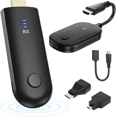 2025 ترقية اللاسلكي اللاسلكي HDMI 4K ، 2160p 30Hz ، 165 قدم/50 مترًا ، مخرجات الفيديو عالية الدقة ، قابس وتشغيل 5G+2.4G للفيديو والصوت لمراقبة من جهاز الكمبيوتر/المربع/مربع التلفزيون in Saudi Arabia