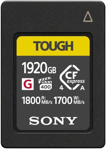 Sony CEA-G Series CFExpress 1920GB نوع بطاقة الذاكرة-IP57 مصنفة ، VPG400 معتمدة حتى 1800 ميجابايت/ثانية ، 1700 ميجابايت/ثانية in Saudi Arabia