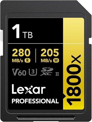 Lexar Gold Series Professional 1800x 1TB UHS-II SDXC Card in Saudi Arabia