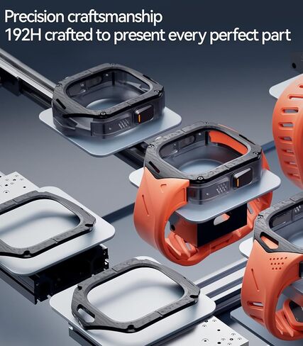 AULUMU A01 CORBON CARBON CASE مع Apple Watch Ultra Band 49mm | تصميم خفيف الوزن فاخر | فقط لفرقة Apple Watch Ultra 1/2 49mm | علبة ألياف الكربون مع الأشرطة السوداء in Kuwait