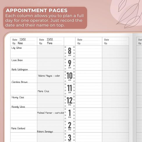 كتاب مواعيد صالون GoGirl - كتاب حجز لصالونات التجميل والمنتجعات الصحية ومصففي الشعر وأخصائيي التجميل - مخطط حجز التطبيقات، 7 × 10 بوصة (وردي فاقع) in Kuwait