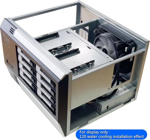 Generic Zhenloonog-X86 8 Bay Disk Disk Drive Hot Swappble NAS Case Server هيكل تخزين 12 جيجا بايت SFF8643 دعم MATX/ITX MB مع تعزيز ENP7140B 400W Flex PSU/USB3.0 * 2 2 in Saudi Arabia