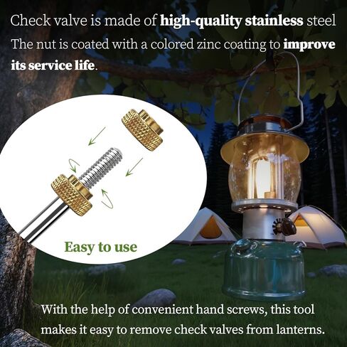 Check Valve Removal Wrench Compatible with Coleman Lantern Stove – Professional Tool for Easy Valve Removal, Tool Tips Made with High-Strength Alloy Material, Fits 200A, 220, 222, 226, 228 More Models in Kuwait