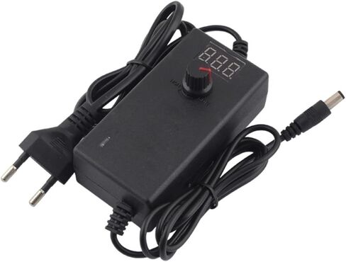 محول الطاقة القابل للتعديل AC إلى DC 3V-12V 3V-24V 9V-24V مع شاشة عرض العرض العالمي 12V 1A 2A محول شاحن التبديل (مع ذكر أنثى DC ، US_9V-24V 1A) in Kuwait