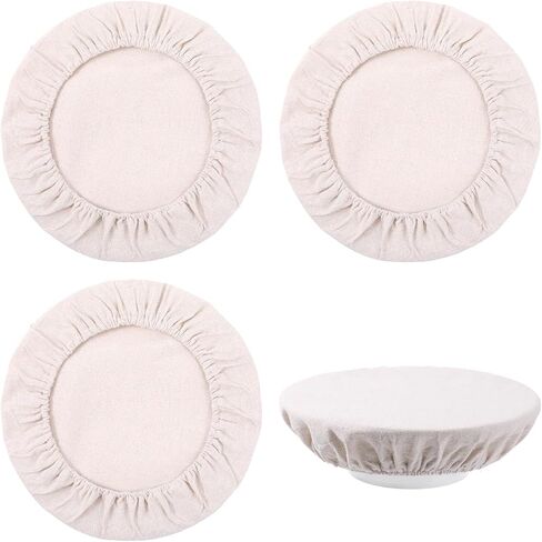 4 Pack Sourdough Bowl Covers, Reusable Bread Bowl Cover Fits 5"-8.5" Diameter Bowls and Jar Mouth, Cloth Bowls Covers for Bread Proofing in Saudi Arabia