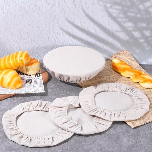 4 Pack Sourdough Bowl Covers, Reusable Bread Bowl Cover Fits 5"-8.5" Diameter Bowls and Jar Mouth, Cloth Bowls Covers for Bread Proofing in Saudi Arabia