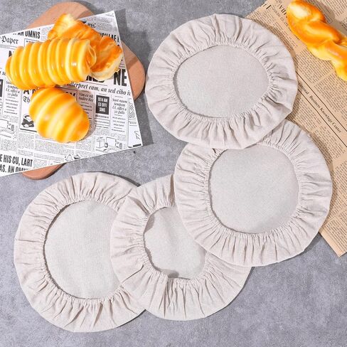 4 Pack Sourdough Bowl Covers, Reusable Bread Bowl Cover Fits 5"-8.5" Diameter Bowls and Jar Mouth, Cloth Bowls Covers for Bread Proofing in Saudi Arabia