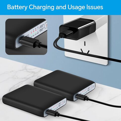 2pack 5v 8000mah li-polymer بطاريات قابلة لإعادة الشحن للجوارب الساخنة من القفازات القفازات البطارية ووشن ، ودعم بطارية استبدال التطبيق مع 4 إعدادات in Kuwait