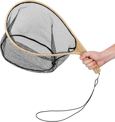 Fly Fishing Net, Soft Mesh Trout with Handle, Catch and Release Landing for Freshwater, Saltwater, Gift for Anglers & Fly Fishing Enthusiasts in Saudi Arabia