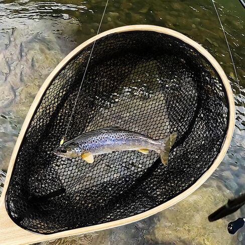 Fly Fishing Net, Soft Mesh Trout with Handle, Catch and Release Landing for Freshwater, Saltwater, Gift for Anglers & Fly Fishing Enthusiasts in Saudi Arabia
