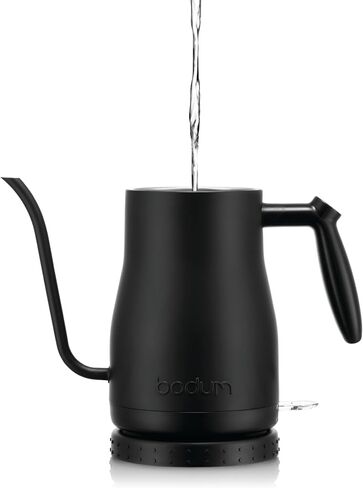 Bodum 34oz Bistro Gooseneck Electric Water Kettle, Pour Over Coffee & Tea, Brushed Stainless Steel in Saudi Arabia