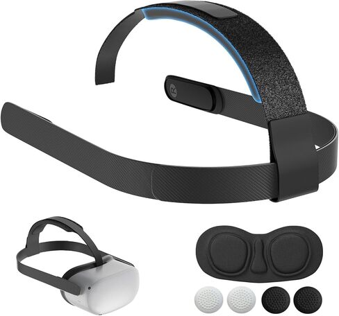 Head Strap for 0culus Quest 2, Replacement HeadStrap Compatible with Met-a Quest 2, Vr Headset Strap for Me-ta 0culus Quest2 Accessories（Black） in Kuwait