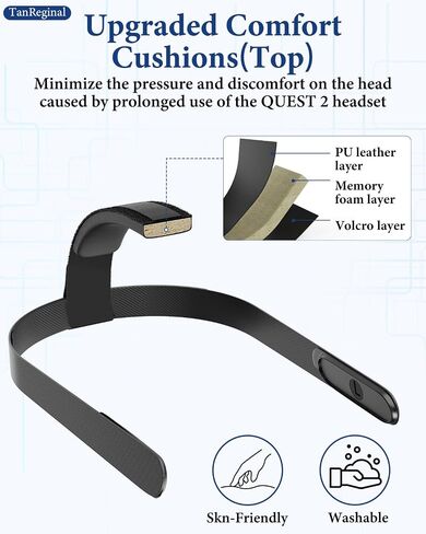 Head Strap for 0culus Quest 2, Replacement HeadStrap Compatible with Met-a Quest 2, Vr Headset Strap for Me-ta 0culus Quest2 Accessories（Black） in Kuwait
