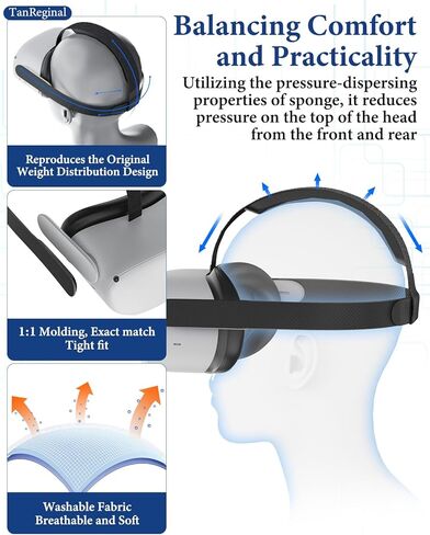 Head Strap for 0culus Quest 2, Replacement HeadStrap Compatible with Met-a Quest 2, Vr Headset Strap for Me-ta 0culus Quest2 Accessories（Black） in Kuwait