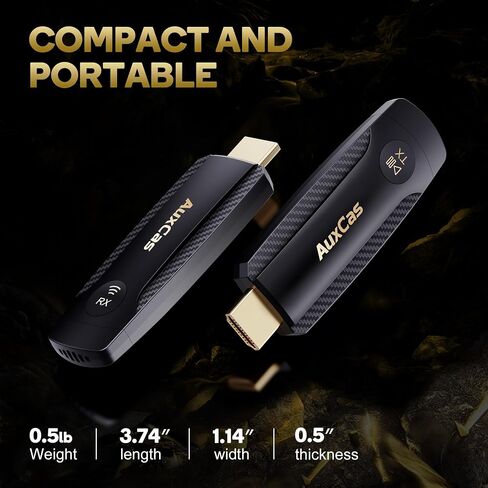 Wireless HDMI Transmitter and Receiver 330FT/100M - Mini Wireless HDMI Extender Plug & Play Portable 5G+2.4G, 4K Decode 1080P 60Hz Ultra HD, Display Adapter for TV for Video and Audio to Monitor in Saudi Arabia