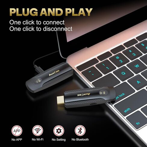 Wireless HDMI Transmitter and Receiver 330FT/100M - Mini Wireless HDMI Extender Plug & Play Portable 5G+2.4G, 4K Decode 1080P 60Hz Ultra HD, Display Adapter for TV for Video and Audio to Monitor in Saudi Arabia