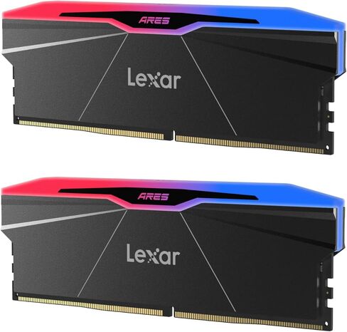 lexar ares gen2 RGB DDR5 RAM 32GB KIT (2x16GB) 6000MHz CL30 ، 288-Pin UDIMM STEP ، ذاكرة كمبيوتر ألعاب PC ، لـ Intel XMP 3.0/AMD Expo/CL30-38-38-76/1.4V (LD5U1G60C30C30BR-RGD) in Kuwait